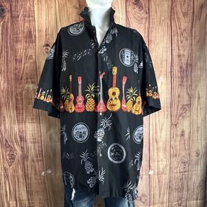 Vintage Hawaiian Togs Shirt‎ Guitars Hawaiian Songs Rare Cotton Men's Size 3XL